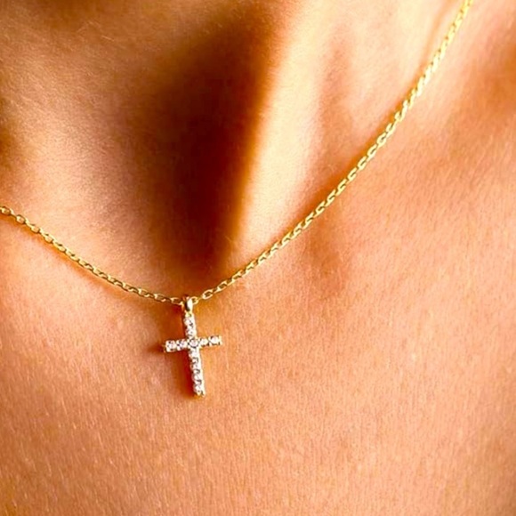Accessories - Simple Layered Small Cross Necklace Thing Chain Necklaces